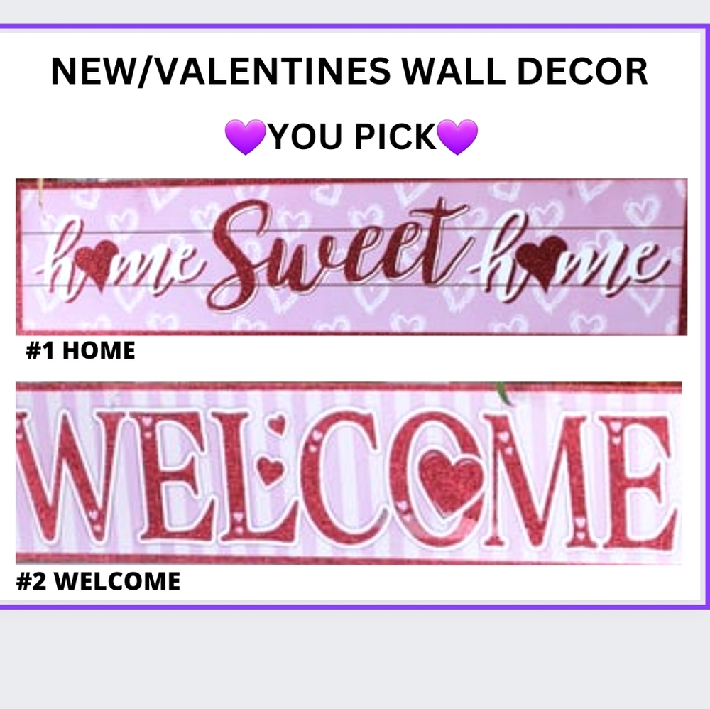 🟩🔥NWT/VALENTINE WALL DECOR  ♥ YOU PICK ❤